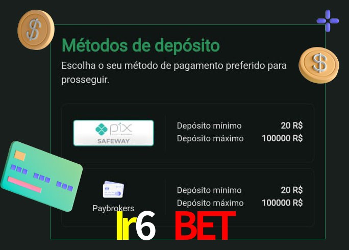 O cassino Ir6 Bet oferece uma grande variedade de métodos de pagamento